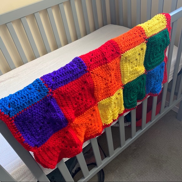 Made by Grandma - Hand Crocheted Baby Blanket - Picture 2 of 3